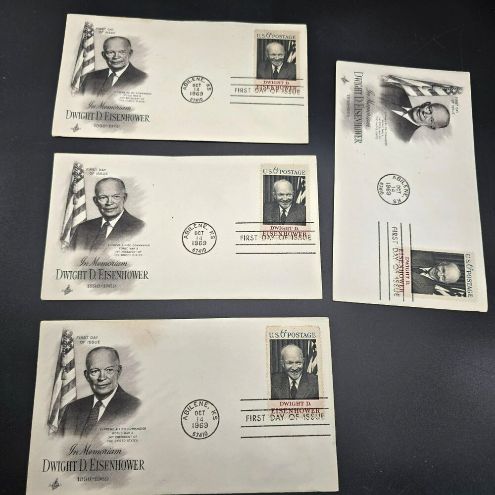 Dwight D. Eisenhower First Day Of Issue 6 Cent Memorial Covers From 1969 LI3022